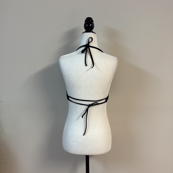 Victoria Secret Elegant Black Halter Bikini Top size 34B - Picture 2 of 2